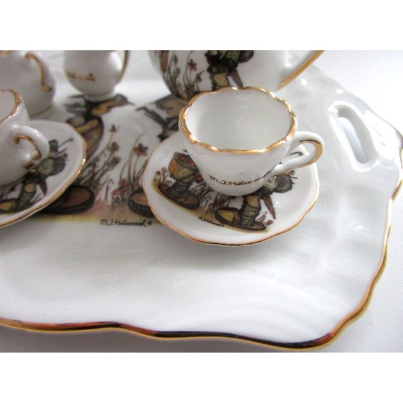 MJ Hummel Germany - Reutter Porzellan - Miniature Doll Porcelain Tea Set - VTG - Picture 3 of 16
